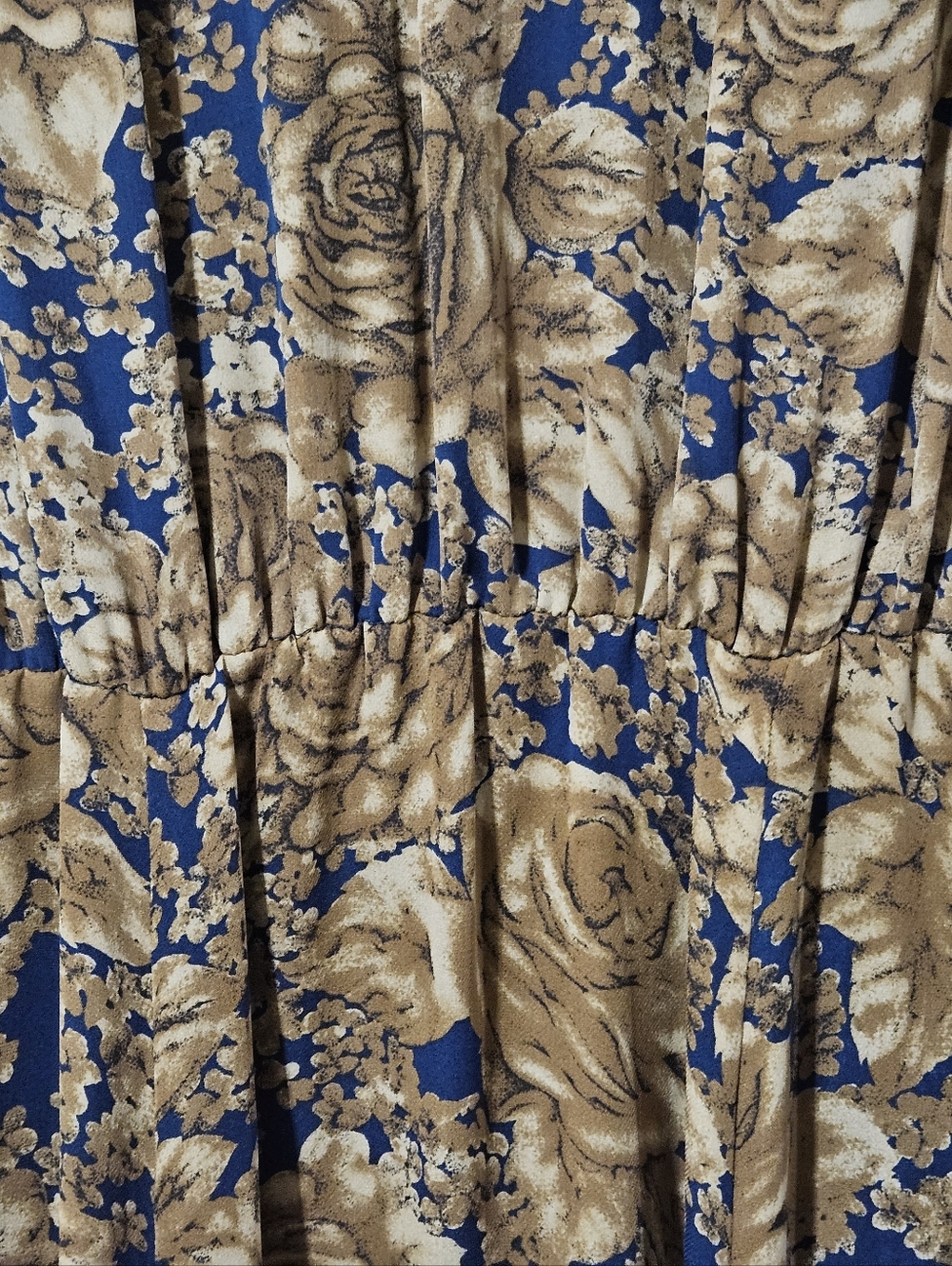 Vintage Gillian Neiman-Marcus 100% Silk Floral Long-Sleeve Maxi Dress Size 6 - Picture 9 of 11